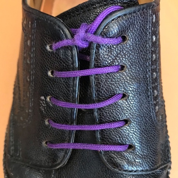 Cole Haan Black Leather Wingtip Brogue Oxfords, Size 10 - Picture 8 of 15